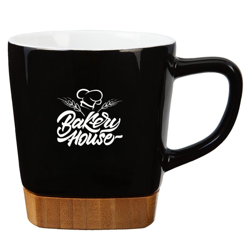 11 Oz. Ceramic Mug with Removable Bamboo Coaster - 2