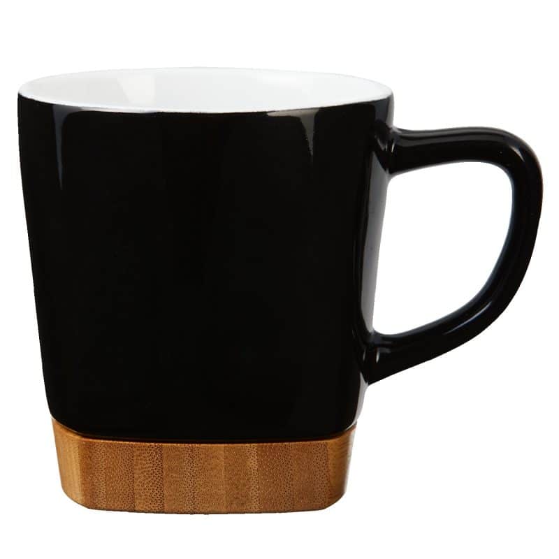 11 Oz. Ceramic Mug with Removable Bamboo Coaster - 8