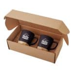 11 Oz. Ceramic Mugs w/Removable Bamboo Coaster Gift Set - 6