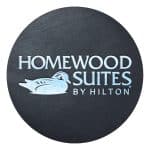 Black Leather Coaster | Circle | 3 7/8" dia. | Foil Stamped