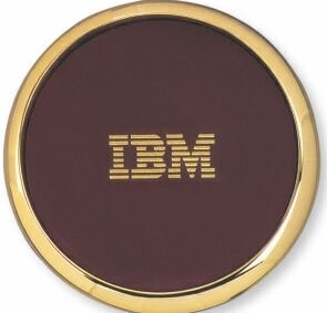 Brass and Leather Round Coaster