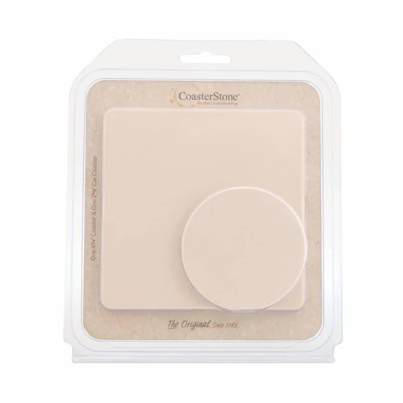CoasterStone Absorbent Coaster/Car Coaster Combo Pack - Square - 1
