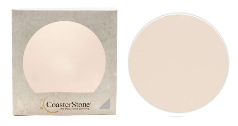 CoasterStone Round Absorbent Stone Coaster - 4 Pack (4 1/4") - 1