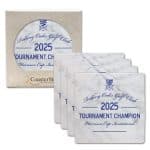 CoasterStone Square Absorbent Stone Coaster - 4 Pack (4")