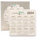 CoasterStone Square Absorbent Stone Coaster - Single (4 1/4"x4 1/4") - Calendar