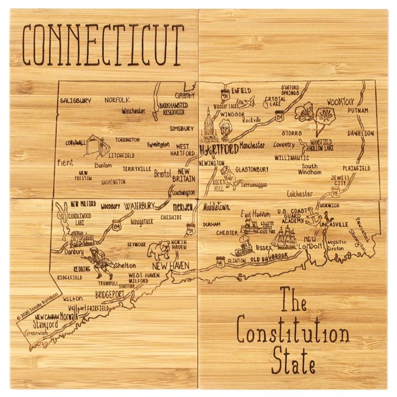 Connecticut Puzzle Coaster Set - 1