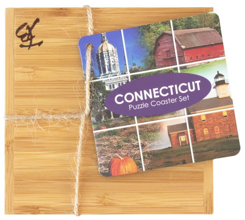 Connecticut Puzzle Coaster Set - 3