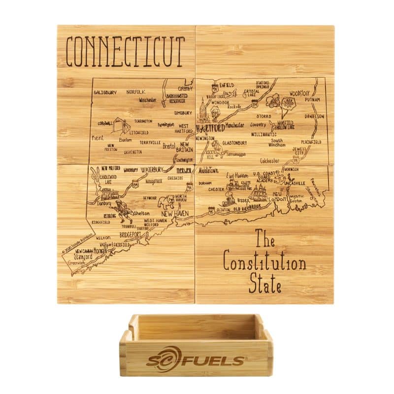 Connecticut Puzzle Coaster Set