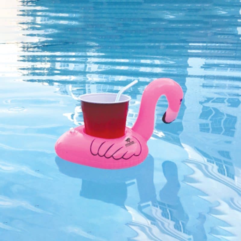 Inflatable Pink Flamingo Beverage Coaster - 2