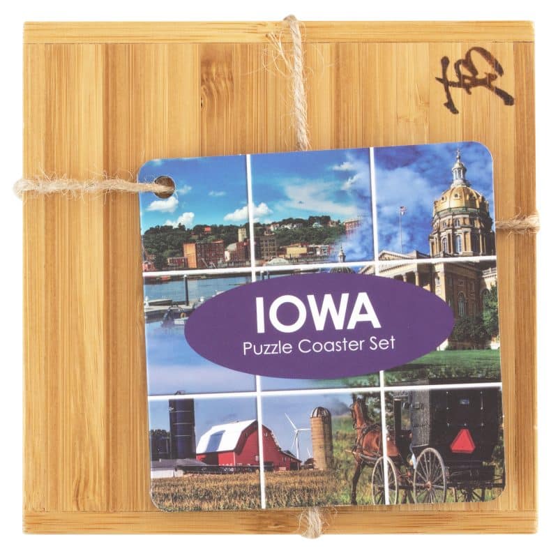 Iowa Puzzle Coaster Set - 4