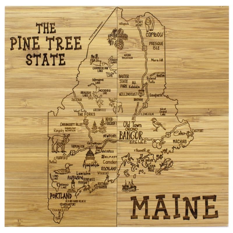 Maine Puzzle Coaster Set - 1