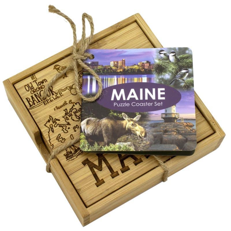 Maine Puzzle Coaster Set - 4