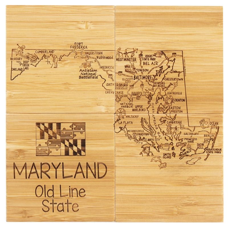 Maryland Puzzle Coaster Set - 3
