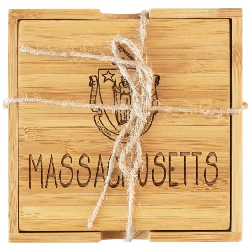 Massachusetts Puzzle Coaster Set - 4