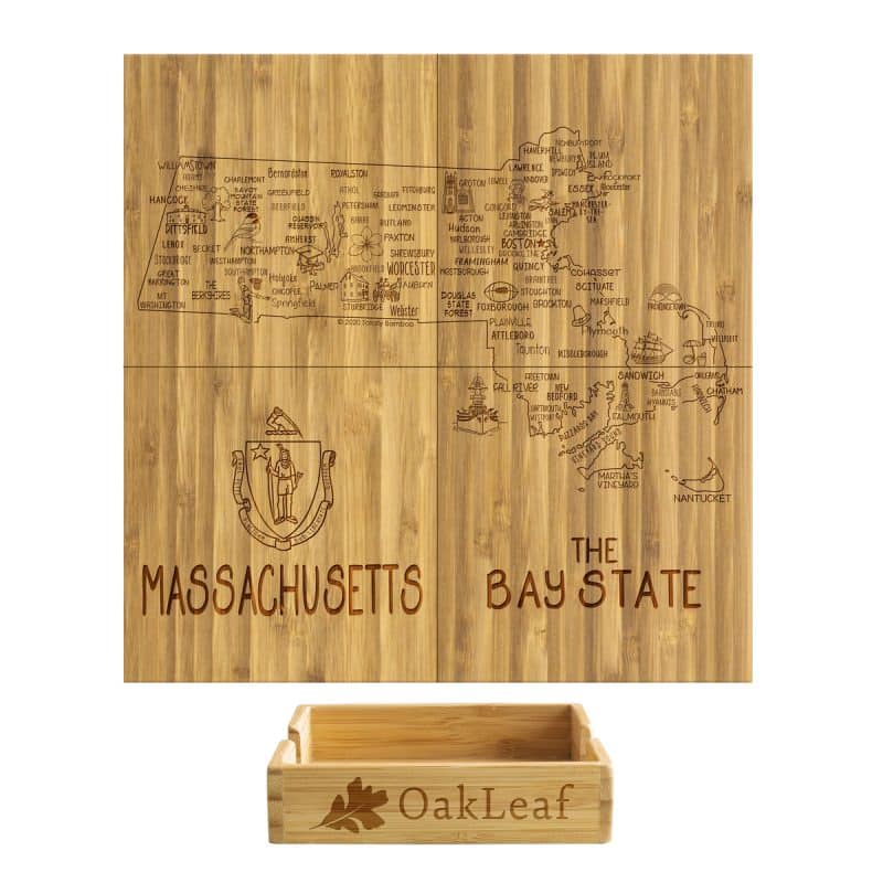 Massachusetts Puzzle Coaster Set