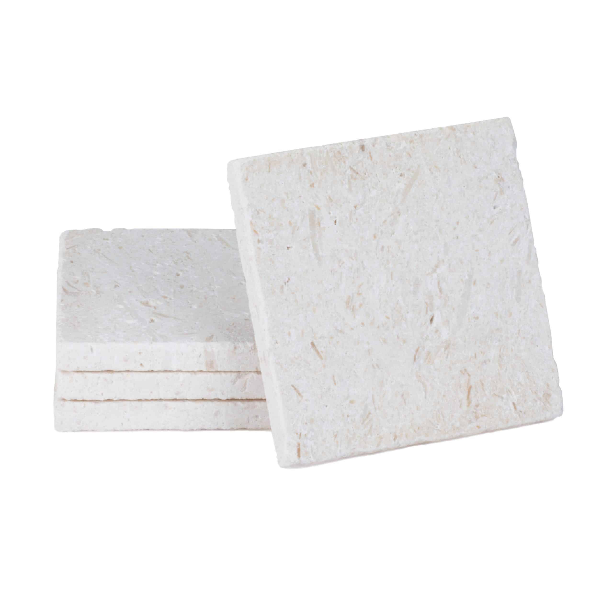 Shell Caoster Custom Natural Stone Shell Coaster with Logo | BrandedCoasters.com