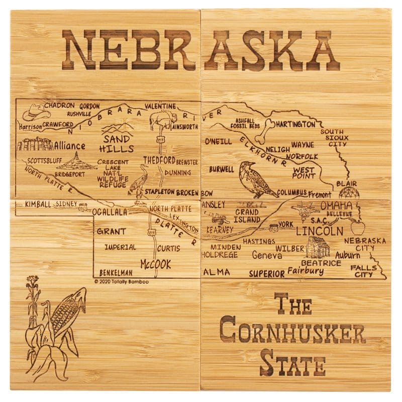 Nebraska Puzzle Coaster Set - 2