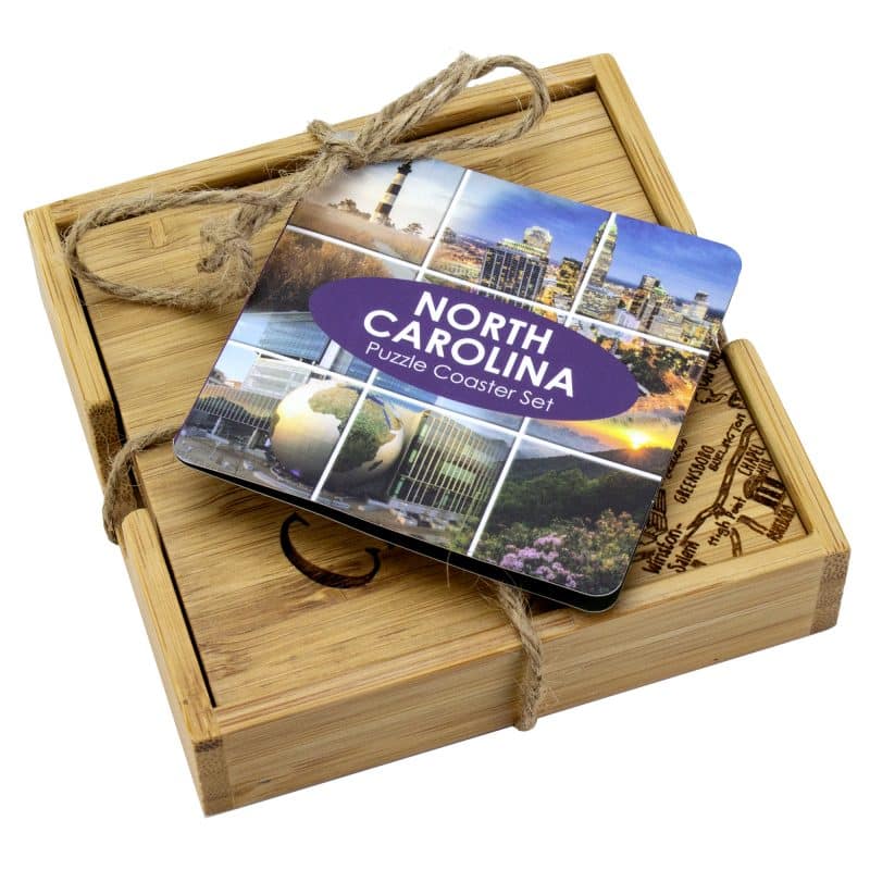 North Carolina Puzzle Coaster Set - 4