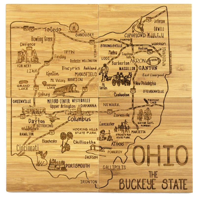 Ohio Puzzle Coaster Set - 1