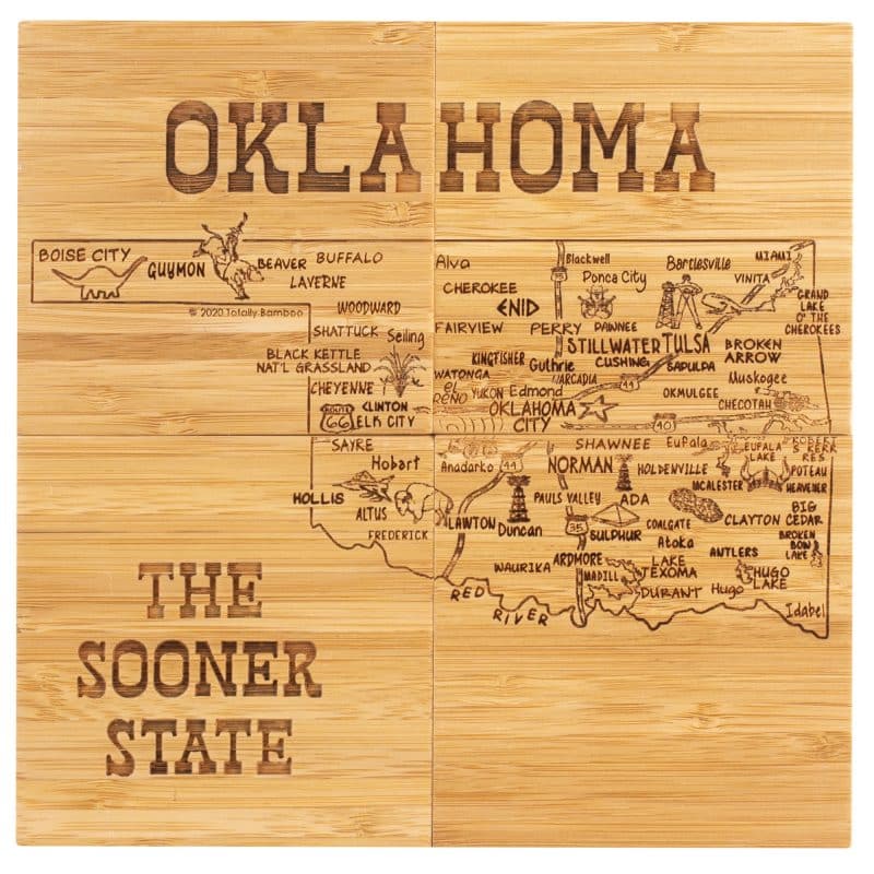 Oklahoma Puzzle Coaster Set - 2