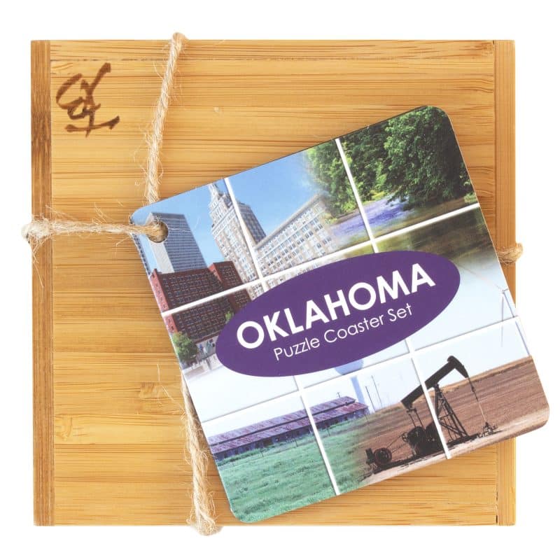 Oklahoma Puzzle Coaster Set - 3