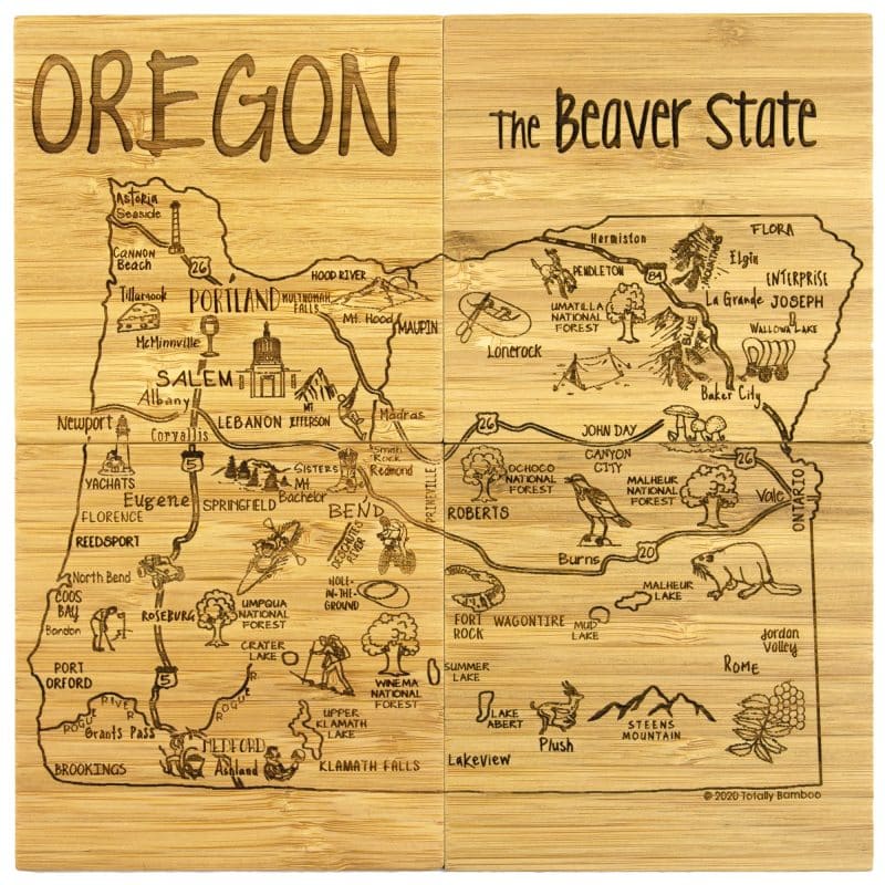 Oregon Puzzle Coaster Set - 2