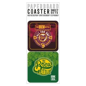 Paperboard Coaster Sheet Sets of 2 | Square | 3 1/2" x 3 1/2"