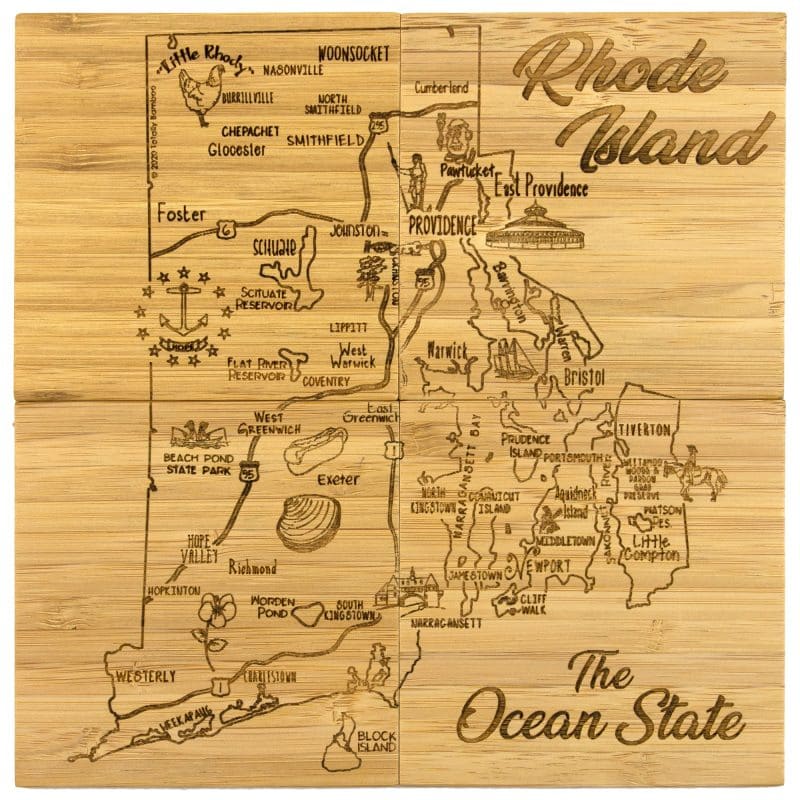 Rhode Island Puzzle Coaster Set - 2