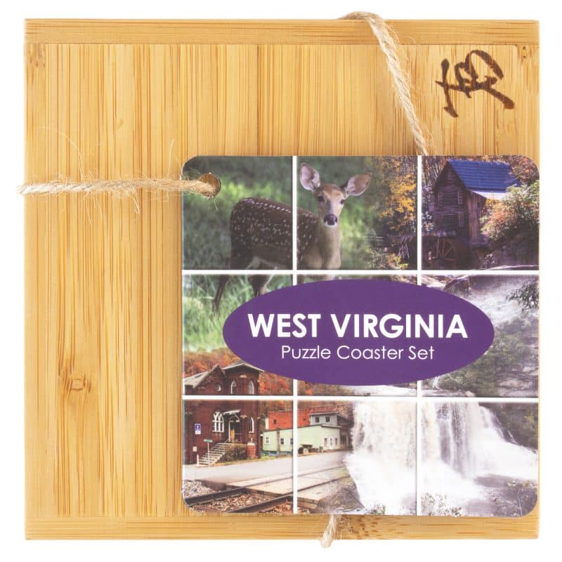 West Virginia Puzzle Coaster Set - 4