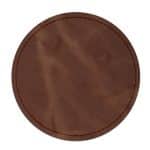 Classic Round Leather Coasters - 8