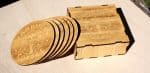 4" Wooden Coaster Box - 4