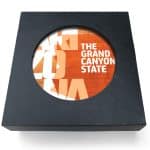 Absorbent Stone Coaster w/Upscale Digital Bkgnds | Square | 4" x 4" | Set of 1 | Black Box - 1