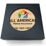 Absorbent Stone Coaster w/Upscale Digital Bkgnds | Square | 4" x 4" | Set of 1 | Black Box - 3