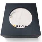 Absorbent Stone Coasters w/Upscale Digital Bkgnds | Round | 4" dia. | Gift Set of 4 | Black Box - 1