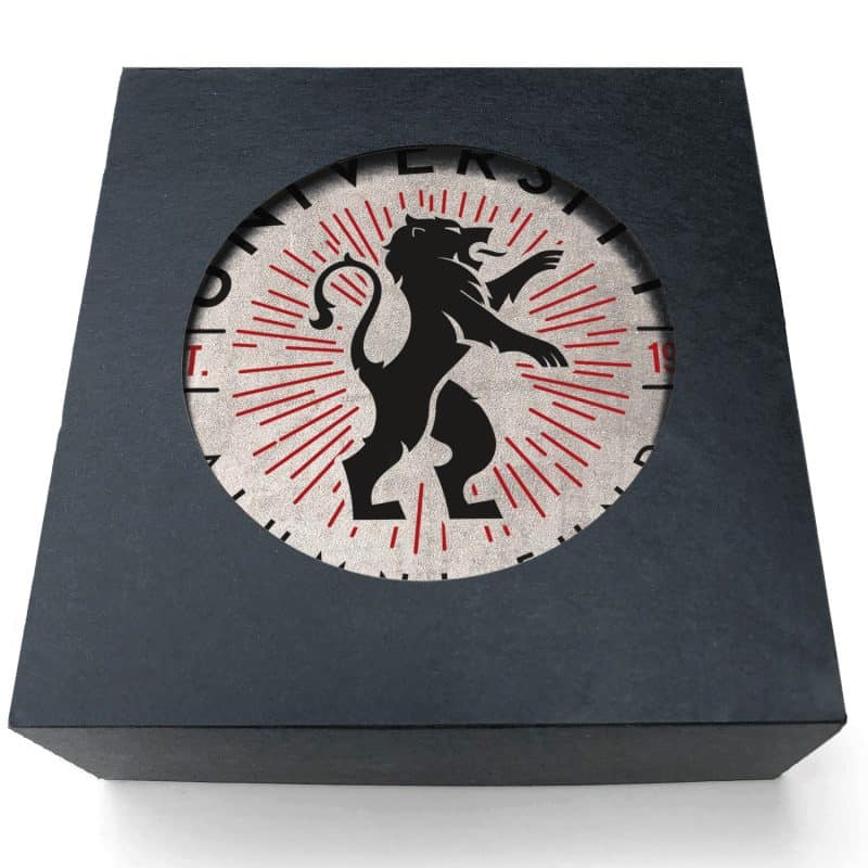 Absorbent Stone Coasters w/Upscale Digital Bkgnds | Round | 4" dia. | Gift Set of 4 | Black Box - 4