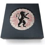 Absorbent Stone Coasters w/Upscale Digital Bkgnds | Round | 4" dia. | Set of 1 | Black Box - 5