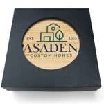 Absorbent Stone Coasters w/Upscale Digital Bkgnds | Round | 4" dia. | Set of 1 | Black Box - 7