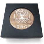 Absorbent Stone Coasters w/Upscale Digital Bkgnds | Round | 4" dia. | Set of 1 | Black Box - 9