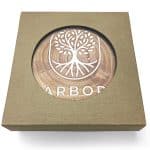 Absorbent Stone Coasters w/Upscale Digital Bkgnds | Round | 4" dia. | Set of 2 | Natural Kraft Box - 1