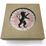 Absorbent Stone Coasters w/Upscale Digital Bkgnds | Round | 4" dia. | Set of 2 | Natural Kraft Box - 7