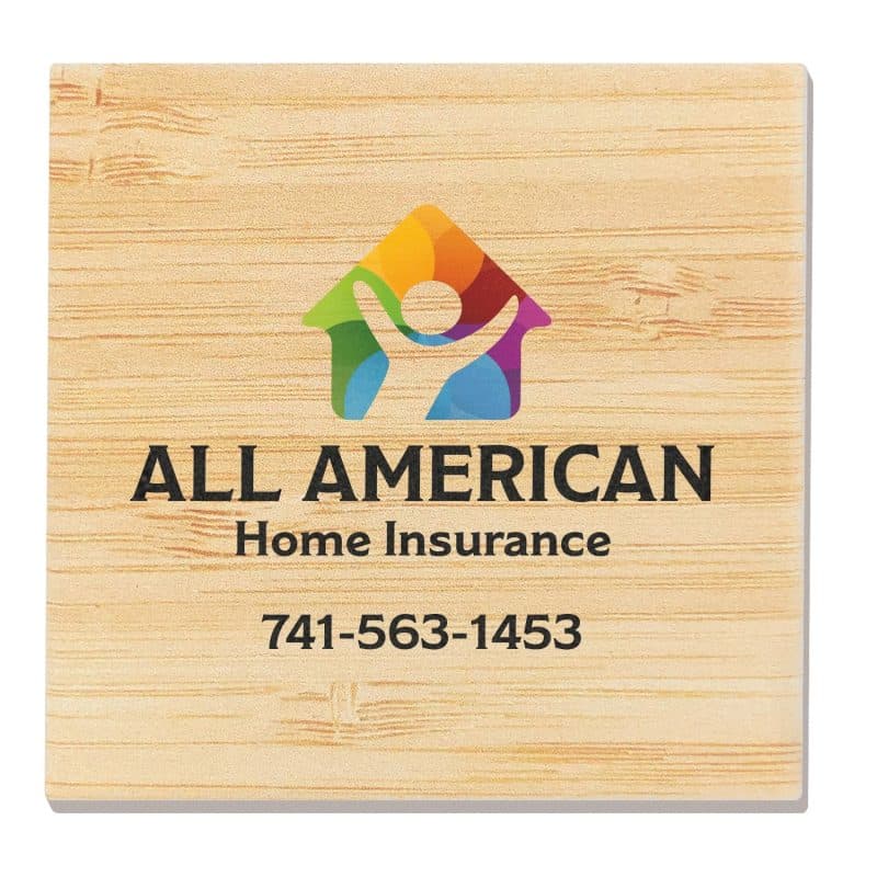 Absorbent Stone Coasters w/Upscale Digital Bkgnds | Square | 4" x 4" - 4