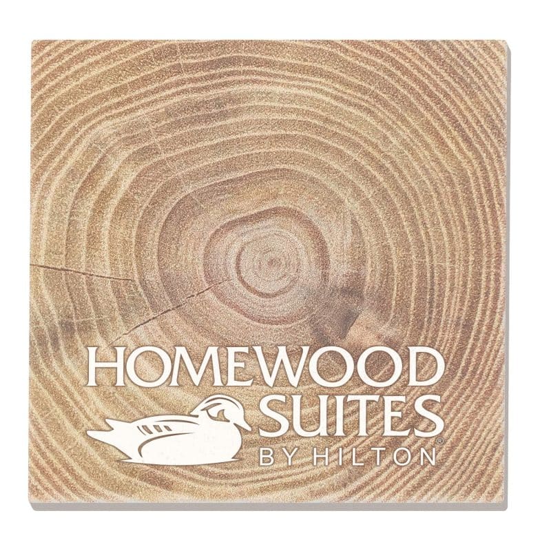 Absorbent Stone Coasters w/Upscale Digital Bkgnds | Square | 4" x 4" - 5