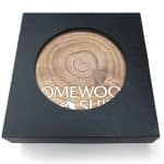 Absorbent Stone Coasters w/Upscale Digital Bkgnds | Square | 4" x 4" | Set of 2 | Black Box - 2