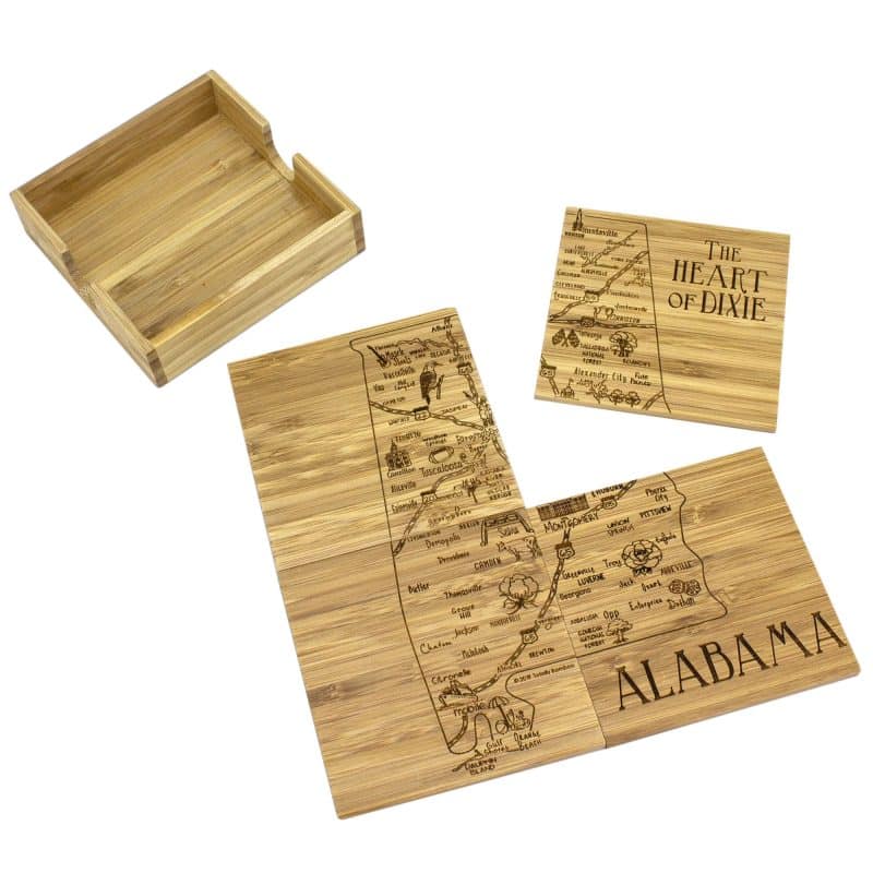 Alabama Puzzle Coaster Set - 6