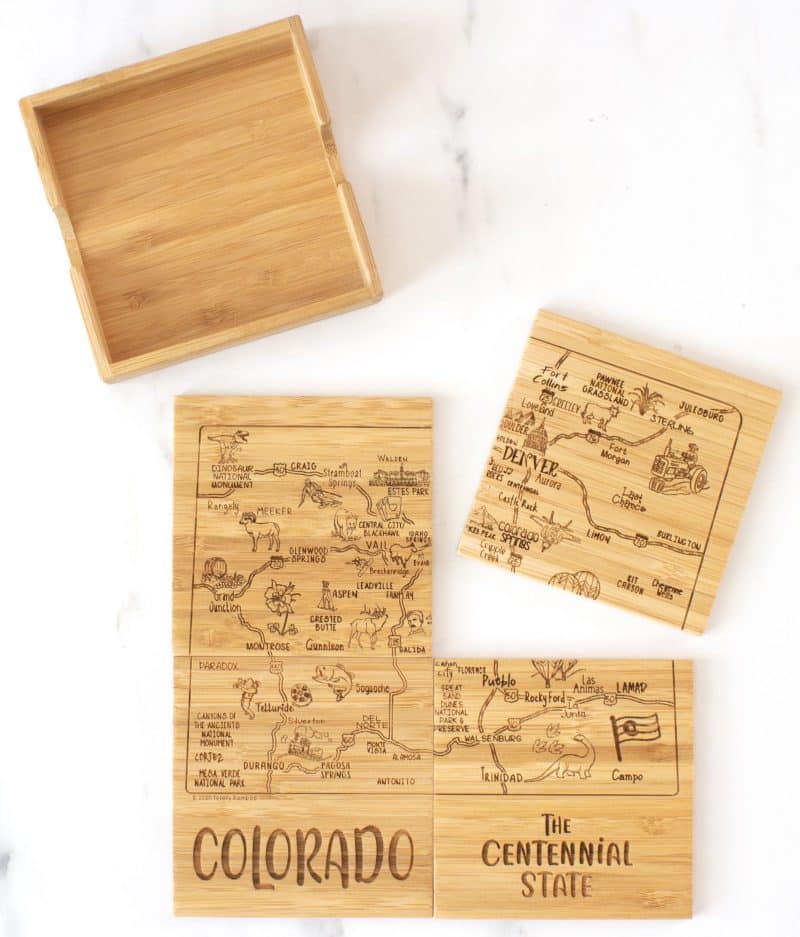 Colorado Puzzle Coaster Set - 4