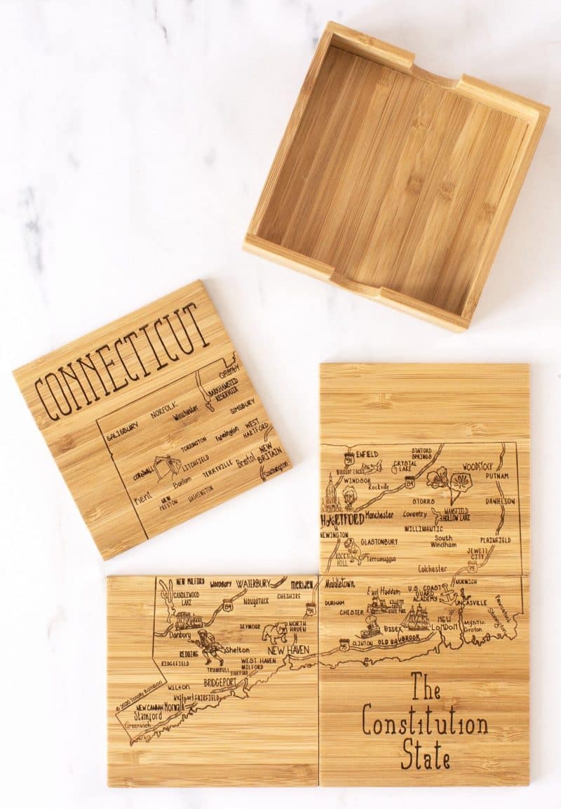 Connecticut Puzzle Coaster Set - 4