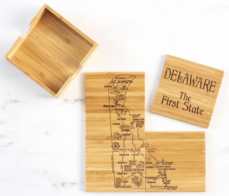 Delaware Puzzle Coaster Set - 4