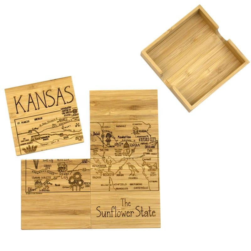 Kansas Puzzle Coaster Set - 5
