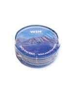 Light Blue Mesh Holder Gift Set w/ 4 Round Coasters