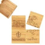 Massachusetts Puzzle Coaster Set - 6